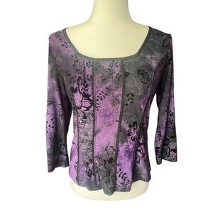Y2K Purple & Black Whimsygoth Top <3 Medium